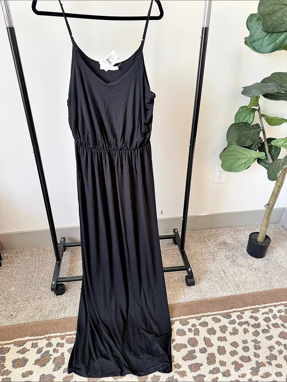 Lush Knit Maxi Dress Black Size XL
